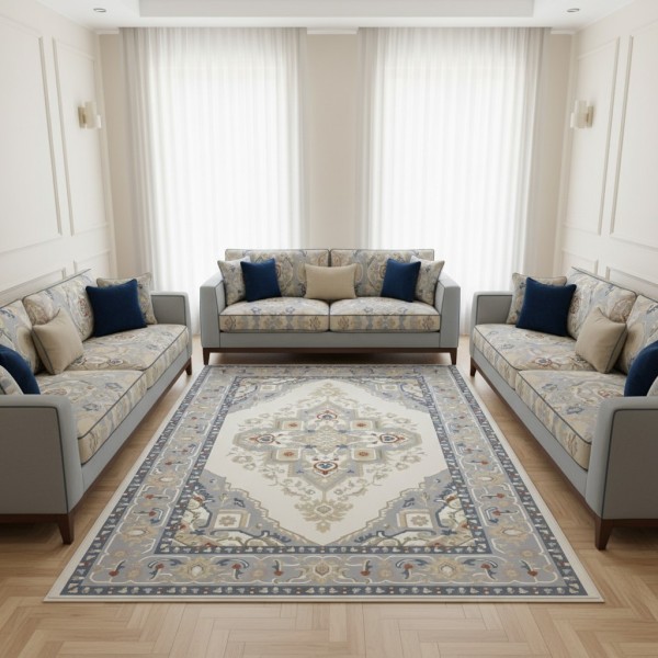 سجاد سوبر قولدن تركي 9962A رصاصي مقاس 80*150