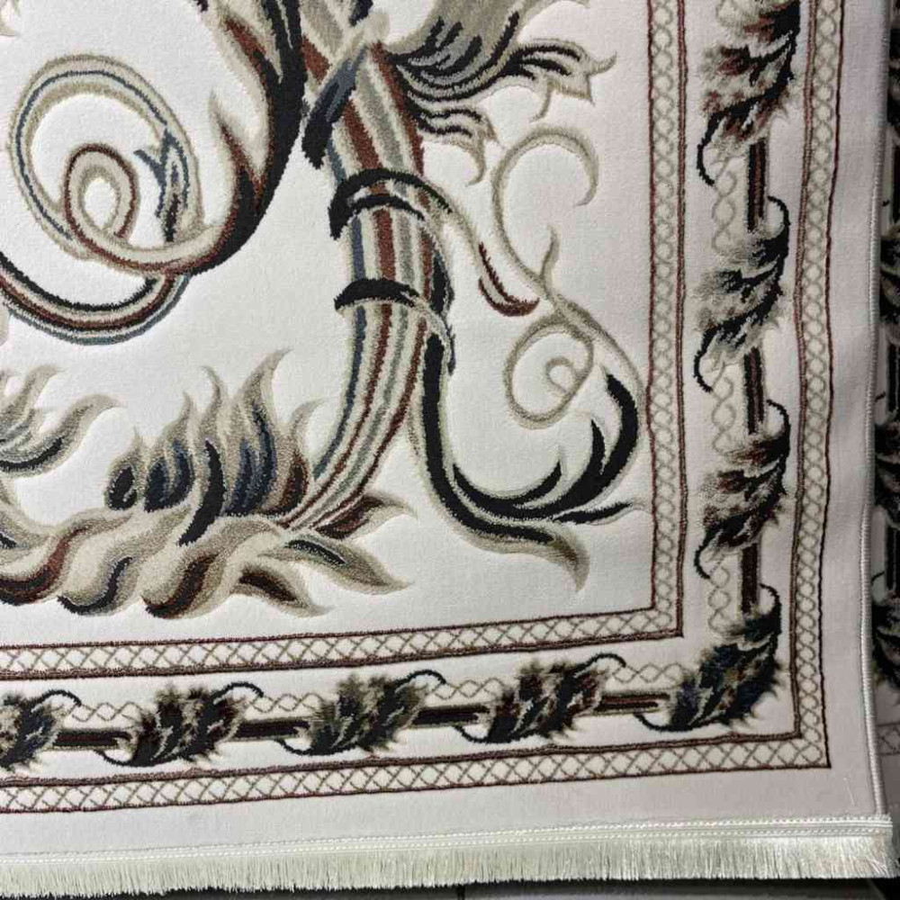 سجاد تركي تالا 9102A اصفر كريم بولي مقاس 50*80