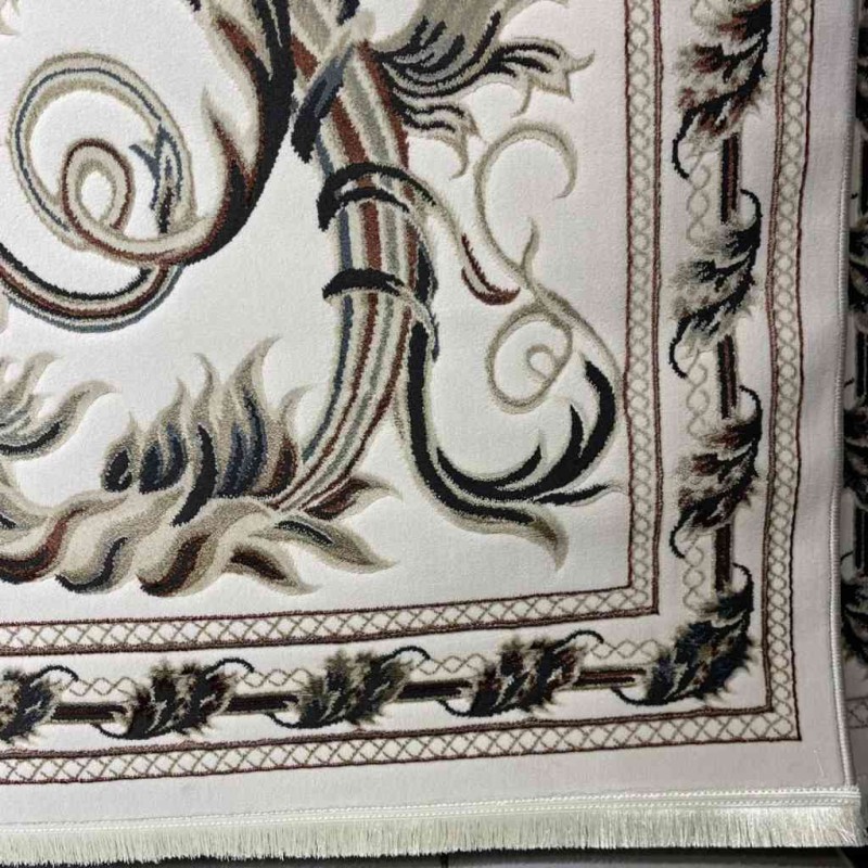 سجاد تركي تالا 9102A اصفر كريم بولي مقاس 50*80