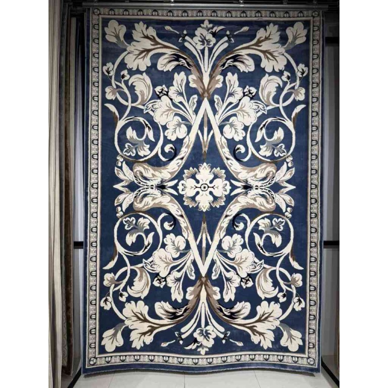 Turkish Jasmine Rug French Pattern 9050A, Blue Size 200*300