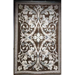 سجاد تركي ياسمين نقش فرنسي 9050A بني مقاس 400*500