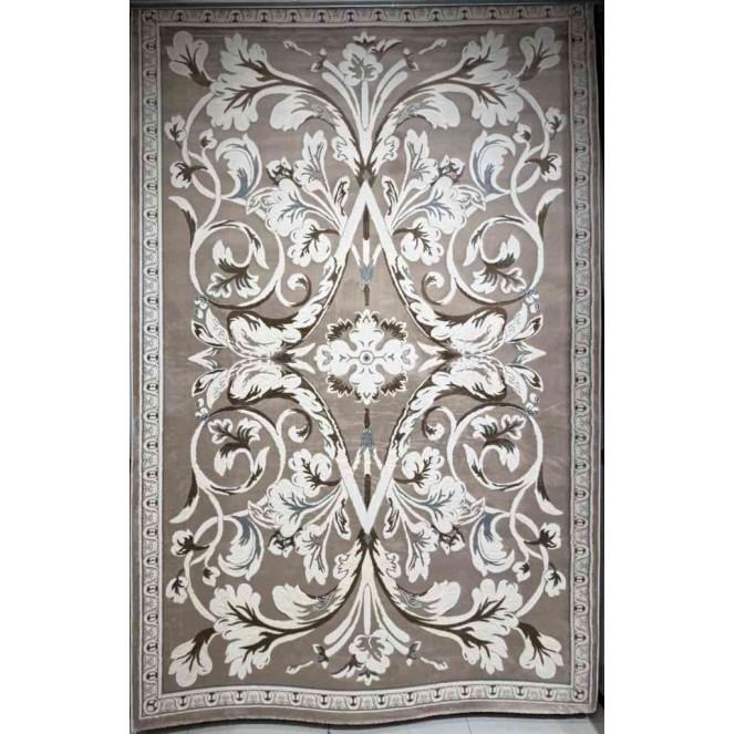 Turkish Jasmine Rug French Pattern 9050A, Dark Beige Size 100*300