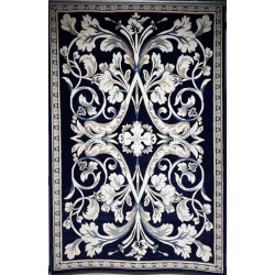 سجاد تركي ياسمين نقش فرنسي 9050A كحلي مقاس 80*150