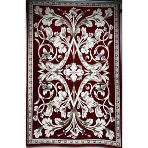 سجاد تركي ياسمين نقش فرنسي 9050A احمر مقاس 400*500