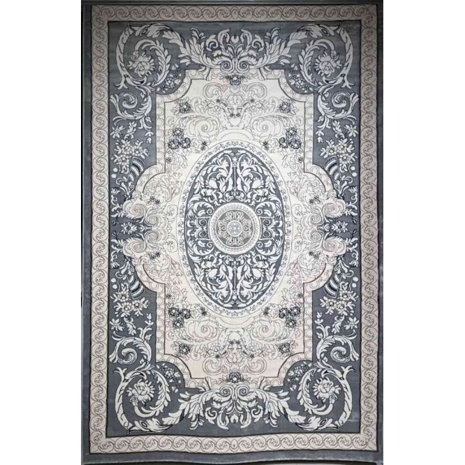 Turkish Jasmine Rug French Pattern 9051A gray Size 100*200