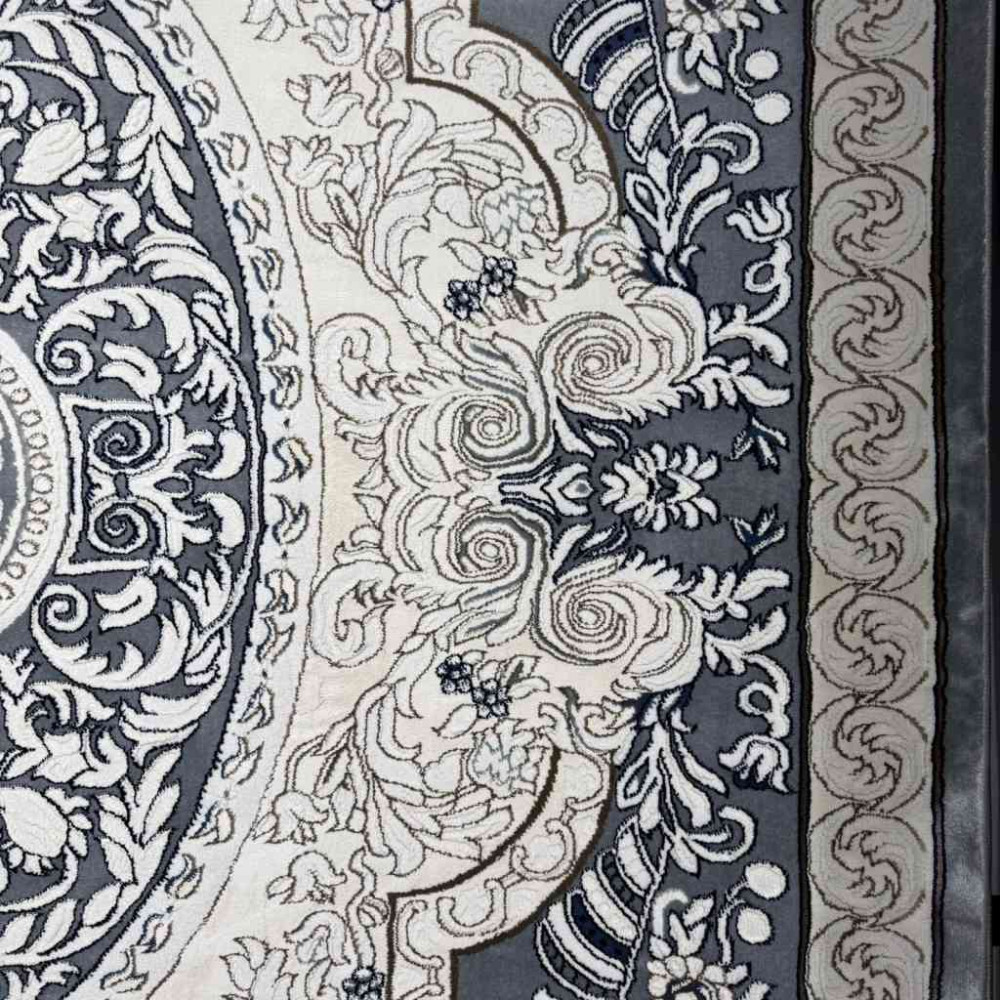 سجاد تركي ياسمين نقش فرنسي 9051A رصاصي مقاس 200*300 سجاد تركي ياسمين نقش فرنسي 9051A رصاصي مقاس 200*300