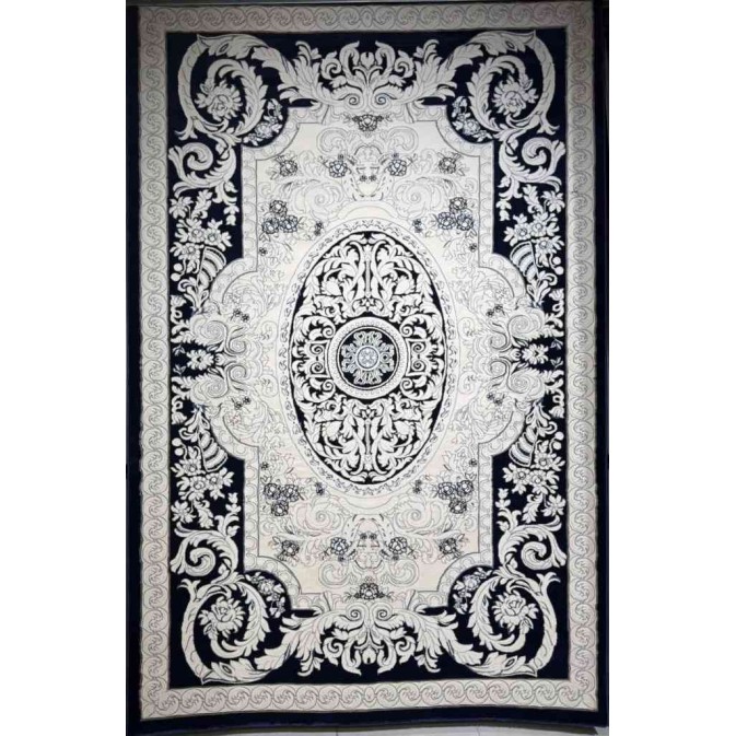 Turkish Jasmine Rug French Pattern 9051A navy Size 100*200