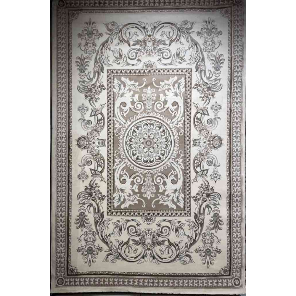 سجاد تركي ياسمين نقش فرنسي 9052A بيج مقاس 80*150