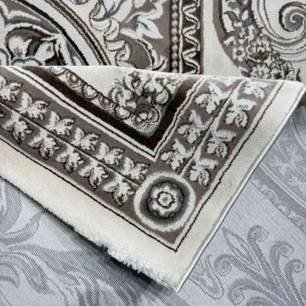 سجاد تركي ياسمين نقش فرنسي 9052A بيج مقاس 80*150