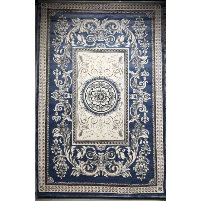 Turkish Jasmine Rug French Pattern 9052A, Blue Size 100*300