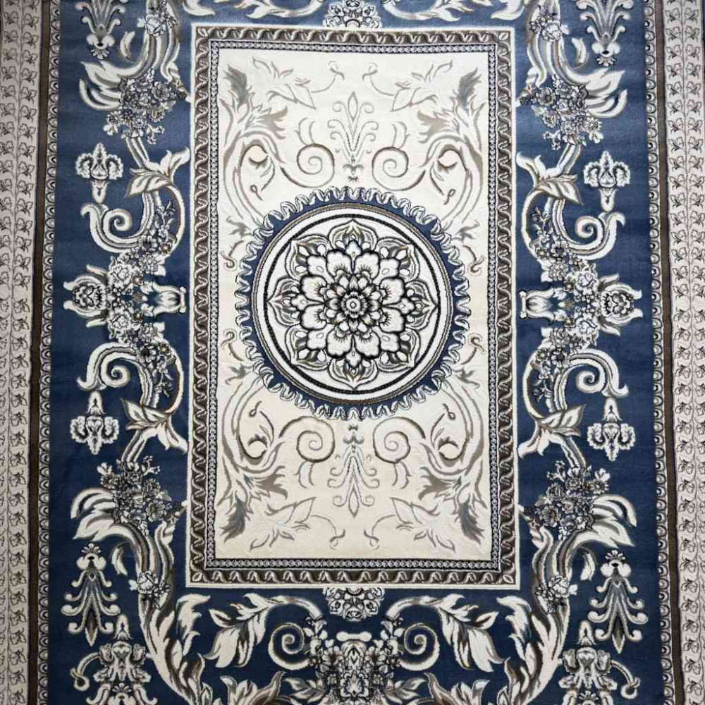 سجاد تركي ياسمين نقش فرنسي 9052A سماوي مقاس 80*150 سجاد تركي ياسمين نقش فرنسي 9052A سماوي مقاس 80*150
