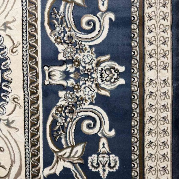 Turkish Jasmine Rug French Pattern 9052A, Blue Size 100*300