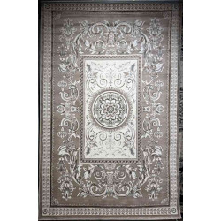 سجاد تركي ياسمين نقش فرنسي 9052A بيج غامق مقاس 80*150