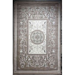 Turkish Jasmine Rug French Pattern 9052A, Dark Beige Size 100*300
