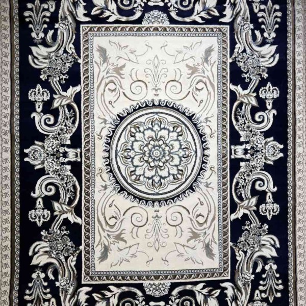 Turkish Jasmine Rug French Pattern 9052A navy Size 250*350
