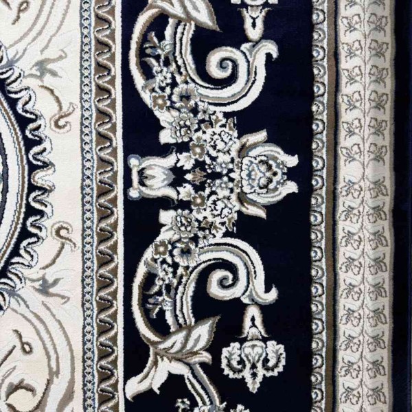 Turkish Jasmine Rug French Pattern 9052A navy Size 250*350