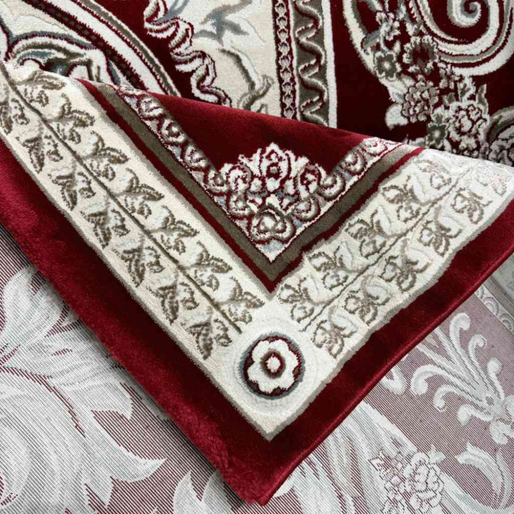 سجاد تركي ياسمين نقش فرنسي 9052A احمر مقاس 400*500