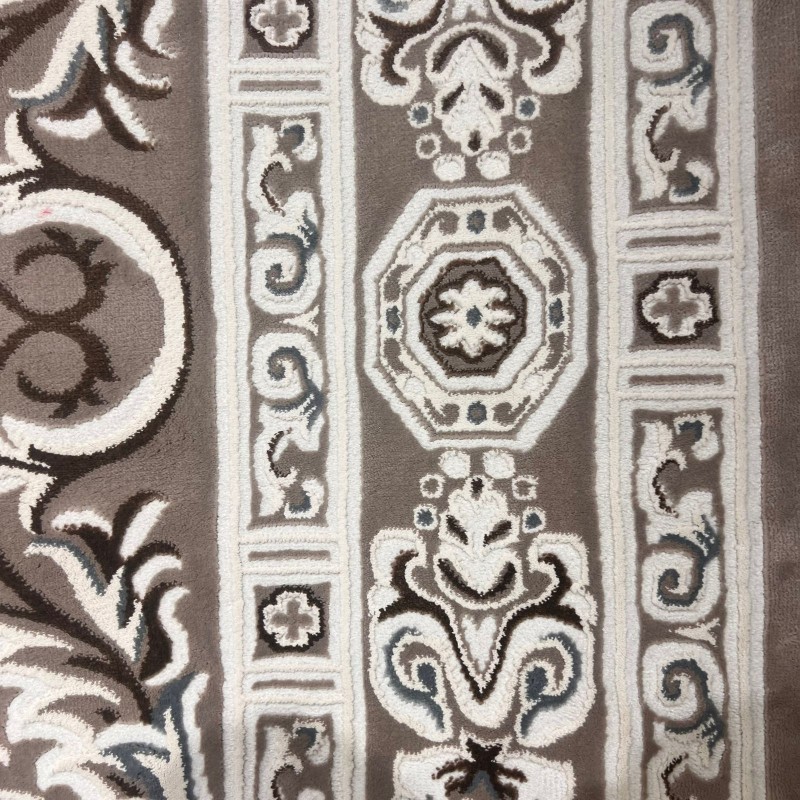 سجاد تركي ياسمين 9073A بيج غامق مقاس 400*500