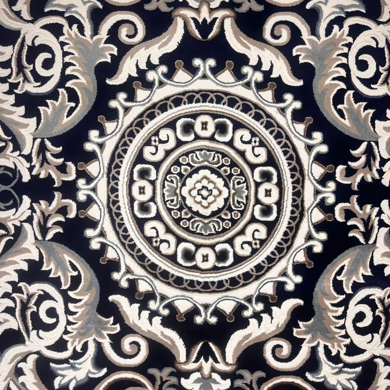 سجاد تركي ياسمين 9073A كحلي مقاس 50*80