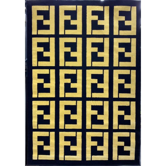 Fendi Maybach Rugs Gold Black