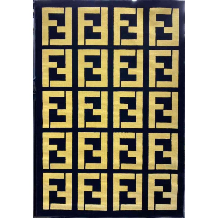 Fendi Maybach Rugs Gold Black