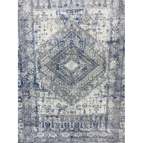 Bulgarian carpets Venezia 424 gray and dark blue