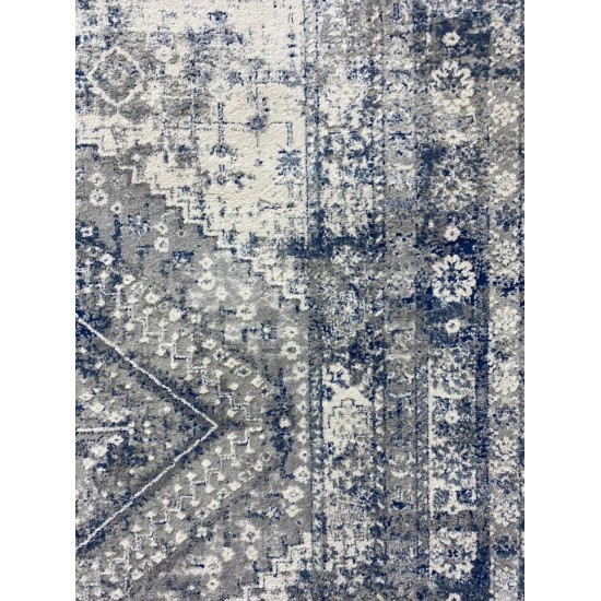 Bulgarian carpets Venezia 424 gray and dark blue