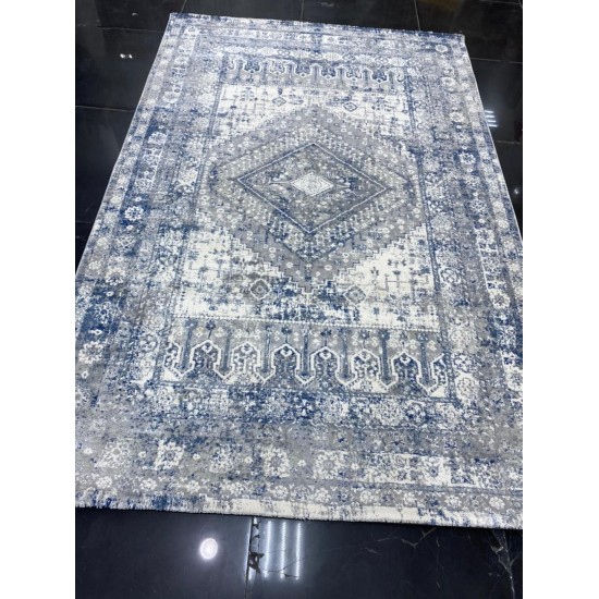 Bulgarian carpets Venezia 424 gray and dark blue