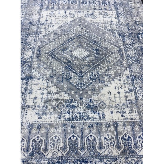 Bulgarian carpets Venezia 424 gray and dark blue