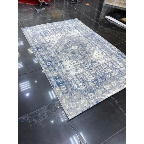 Bulgarian carpets Venezia 424 gray and dark blue