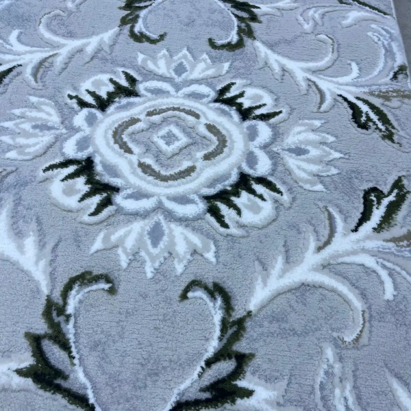 Turkish carpet with French pattern europe WH78A dark green cream