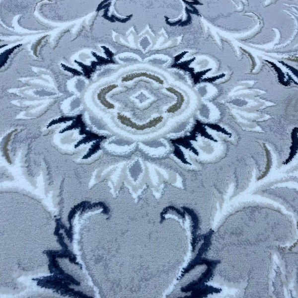 Turkish carpet with French pattern europe WH78A navy cream