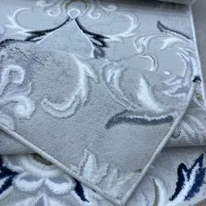 Turkish carpet with French pattern europe WH78A Light grey navy