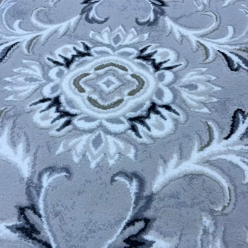 Turkish carpet with French pattern europe WH78A Light grey navy