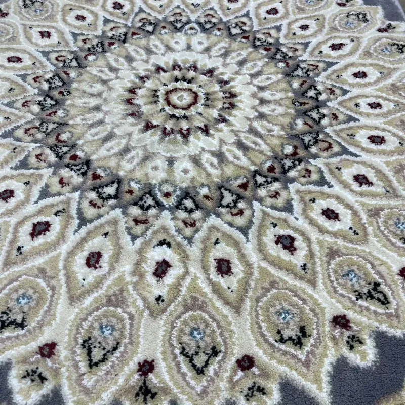 Classic Turkish patterned carpet Saif V421A gray