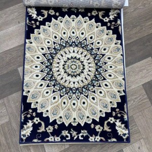 Classic Turkish patterned carpet Saif V421A navy