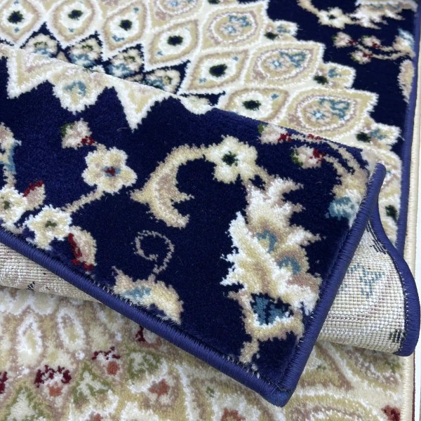 Classic Turkish patterned carpet Saif V421A navy