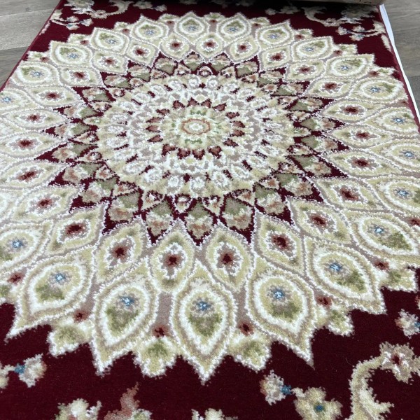 Classic Turkish patterned carpet Saif V421A red