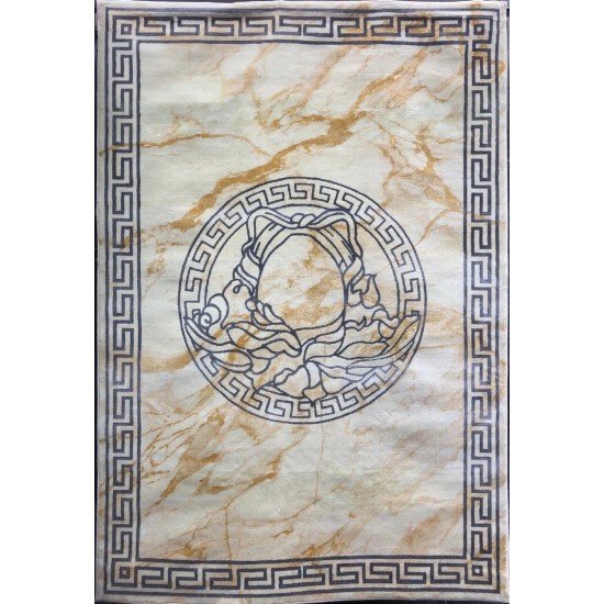 New Turkish May Bach rugs Versace white and gray