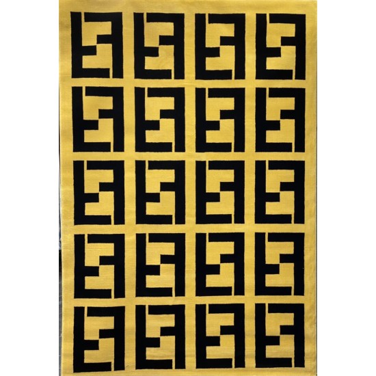 Fendi carpets are golden and black