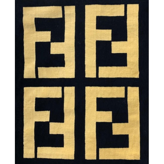 Carpet brands Fendi black and gold