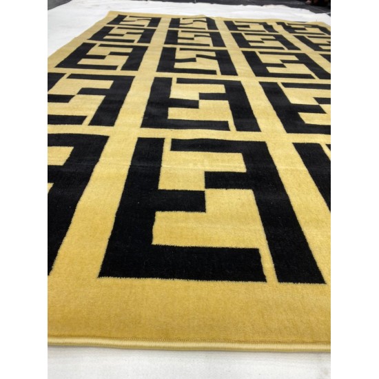 Fendi carpets are golden and black