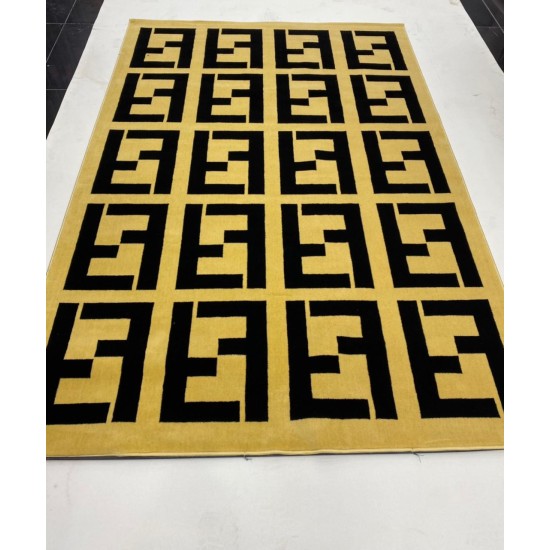 Fendi carpets are golden and black