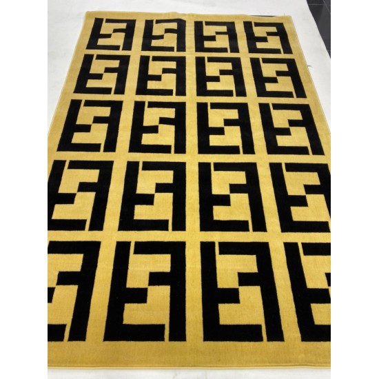 Fendi carpets are golden and black