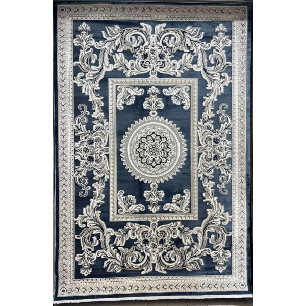 Turkish rug with French pattern Paris 32125B blue size 50*80