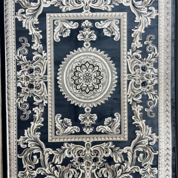 Turkish rug with French pattern Paris 32125B blue size 50*80