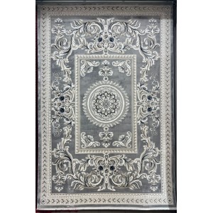 سجاد تركي نقش فرنسي باريس 32125B رصاصي مقاس 300*400