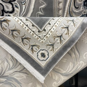 سجاد تركي نقش فرنسي باريس 32125B رصاصي مقاس 300*400