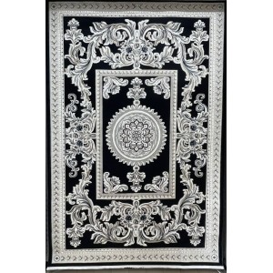 Turkish rug with French pattern Paris 32125B navy size 100*200