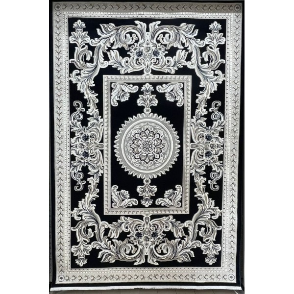 Turkish rug with French pattern Paris 32125B navy size 100*200
